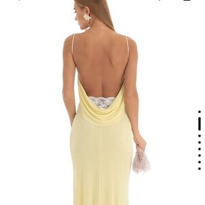 Lucy in the Sky Lemon Backless Gown
